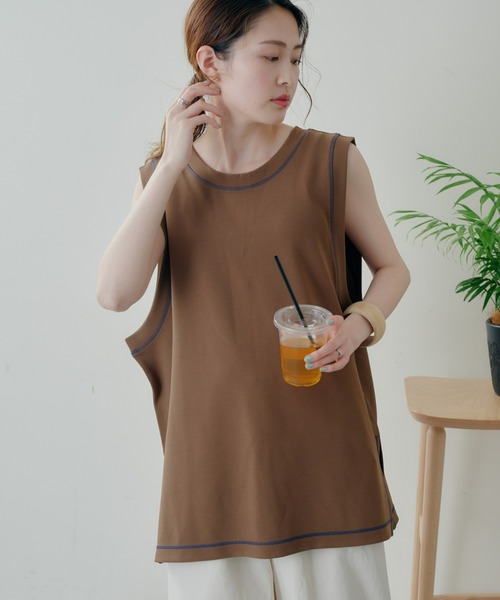 【新品】チャオパニック　配色ステッチバックリボンラッシュガード　上下Lサイズ 新品】チャオパニック 配色ステッチバックリボンラッシュガード