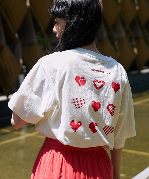 【SALE】【DESERT ROSE】ハートモチーフパフプリントTシャツ▼☆BDCS-48 楽天市場】【30％OFF！8月31日まで】☆【DESERT ROSE(デザート