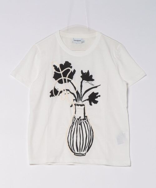 デシグアル Desigual 花瓶のニットTシャツ （ホワイト） Desigual｜花瓶のニットTシャツ | Rakuten Fashion(楽天