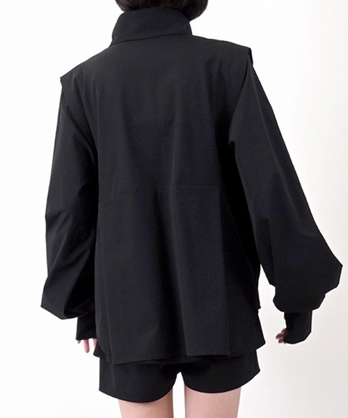 ブラウス シャツ タフタラッシュガードタックショルダートップス レディース STYLEBLOCK ブラウス シャツ タフタラッシュガードタック