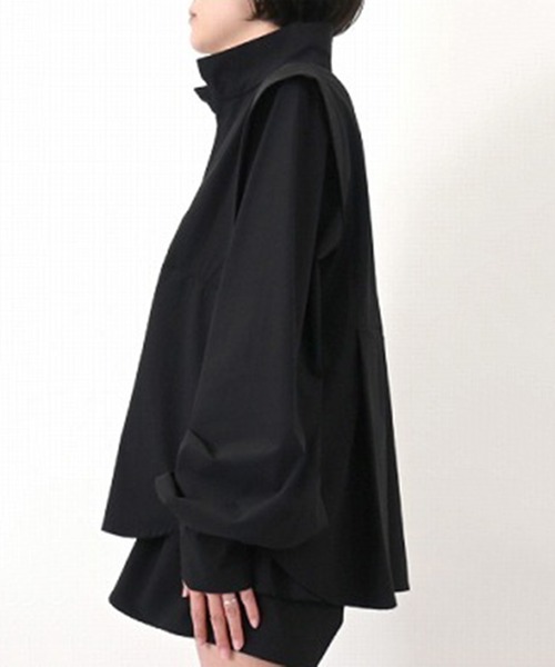 ブラウス シャツ タフタラッシュガードタックショルダートップス レディース STYLEBLOCK ブラウス シャツ タフタラッシュガードタック