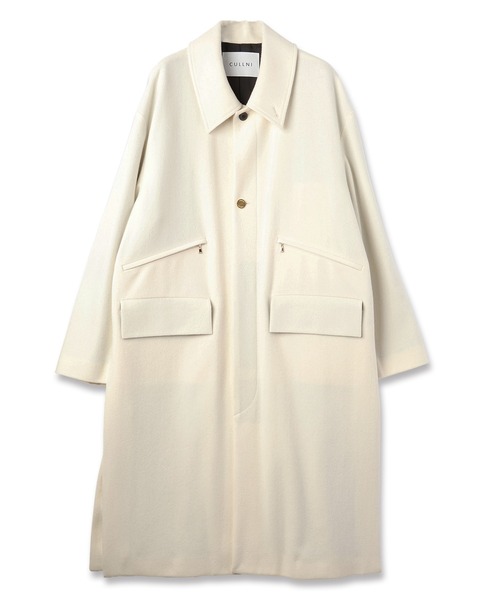 CULLNI ベージュ ダブルブレスト チェスターコート
