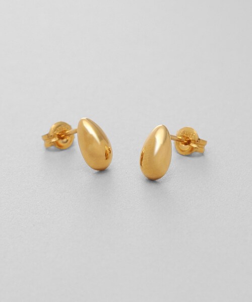 COCOSHNIK ピアス シルバー ペアシェイプ スタッドピアス GP