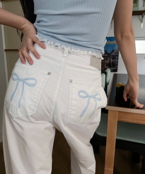 バックリボンデニムパンツ ⚠️本日まで バックリボンデニムパンツ[品番：MKSW0064621]｜RESEXXY