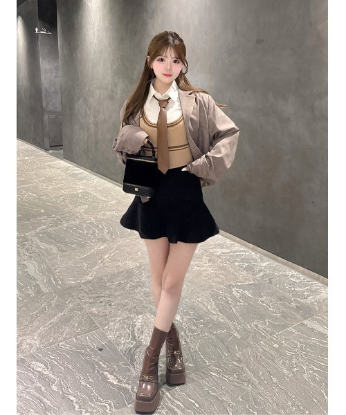 Darich ハイウェストニットミニスカート ハイウエストニットミニスカート（スカート）｜Darich