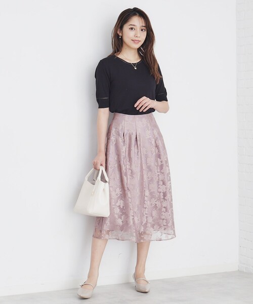 index（インデックス） ニット セーター シアーラインデザインクルー