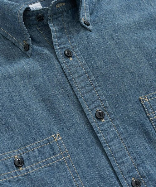 希少 00s Brooks Brothers シャンブレーシャツ M BROOKS BROTHERS シャツ コットン アートスクール インディゴ