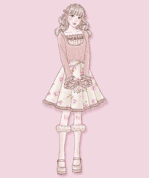 メルフィーメモリー スウィートフレグランスドールスカート mellfy memory（メルフィーメモリー） スカート Hug me Sweet Rose
