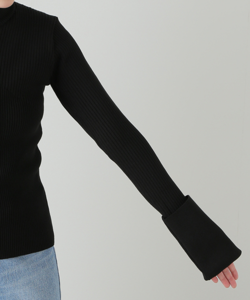 LIVINGTONE ニット セーター DOLK ZIPPER FLY HIGH NECK KNIT LT