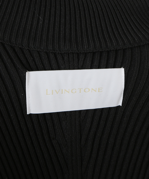 LIVINGTONE ニット セーター DOLK ZIPPER FLY HIGH NECK KNIT LT