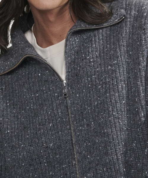 AIGLE（エーグル） カーディガン メランジ ウール ハイネックジップ