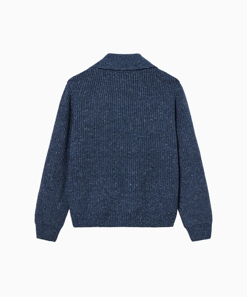 AIGLE（エーグル） カーディガン メランジ ウール ハイネックジップ 