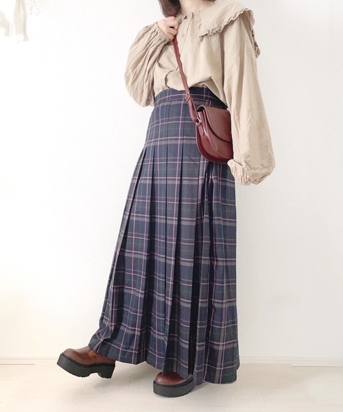 スカート ネイビーチェックスカート : ZOZOTOWN Yahoo!店 - 通販