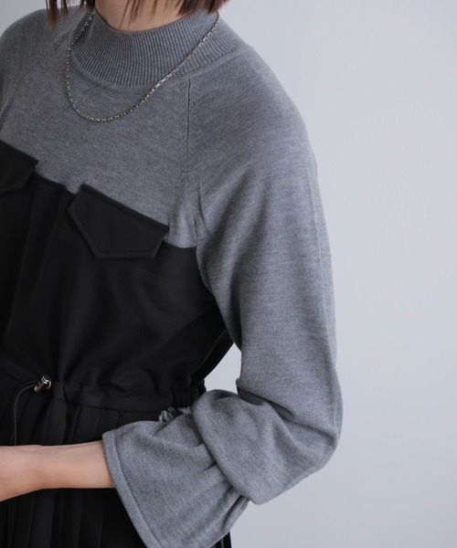 LADYMADE（レディメイド） ワンピース ニットドッキングプリーツ