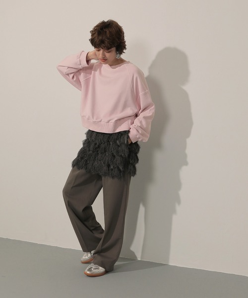トレーナー スウェット SWEAT NAT VELVET ICE BLUE レディース AZUL BY MOUSSY | A/Hフィクショナルヒロインスウェットトップス
