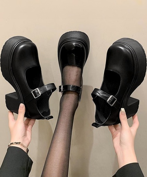 miniministore ローファー 厚底ローファー 韓国風ストラップ