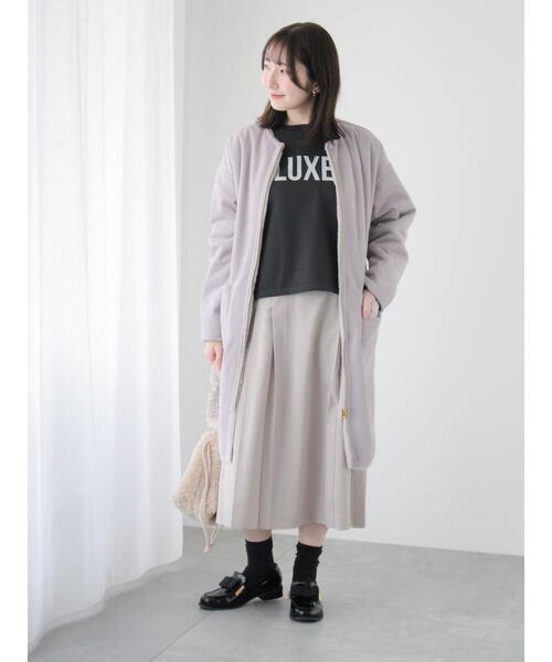 【美品】QTUME クチューム フェイクムートンコート QTUME クチューム フェイクスウェード フェイクムートンコート