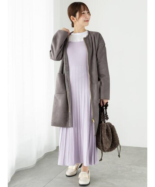 【Tite In The Store】美品　リバーシブル　フェイクムートンコート Te chichi TERRASSE コート アウター リバーシブルフェイク