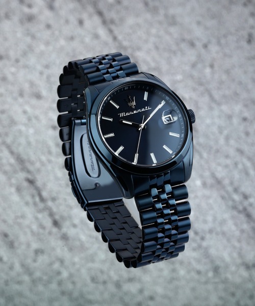 腕時計 「Maserati/マセラティ」アトラツィオーネ - 43MM 3H ブルー ダイヤル ブルー ブレスレット メンズの画像
