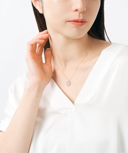 ネックレス K10 カラーストーン ネックレス レディース メンズの画像