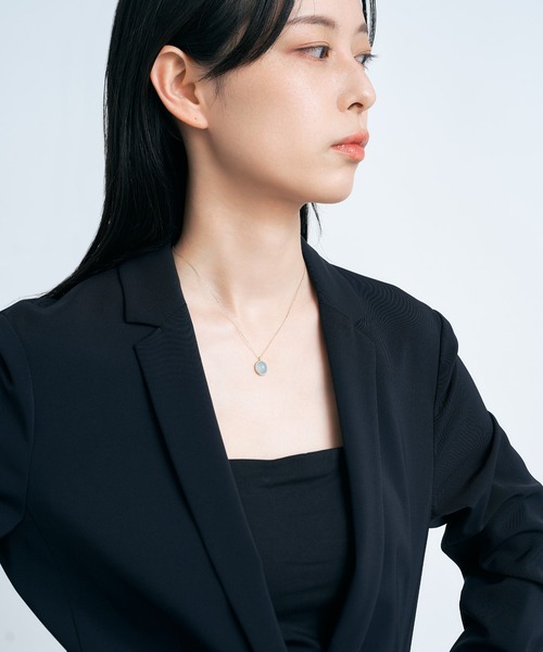 ネックレス K10 カラーストーン ネックレス レディース メンズの画像