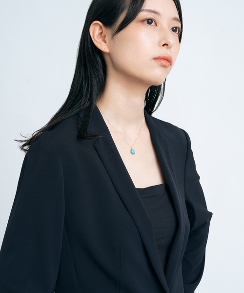 ネックレス K10 カラーストーン ネックレス レディース メンズの画像