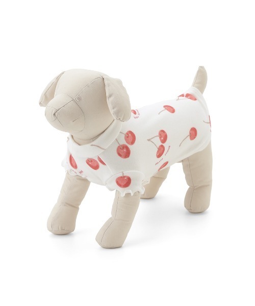 赤いチェリーの犬の服 Amazon | 犬 服 チェリー フリル ワンピース スカート