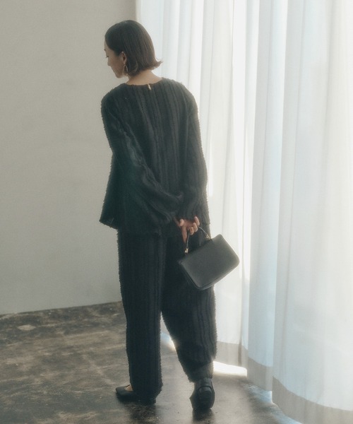pual ce cin パンツ 「Du noir」「セットアップ対応」ジャガード