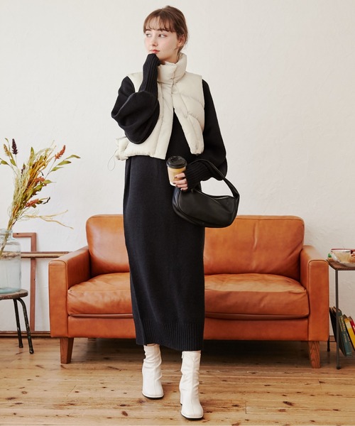 [ANGIE VINTAGE by meg] пальто с отложным воротником LARGE черный женский 