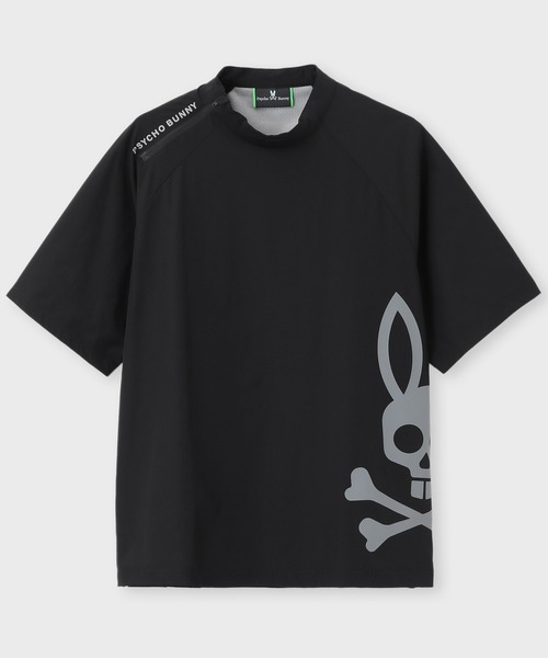 PSYCHO BUNNY GOLF BIG BUNNYロゴ モックネックTシャツ Psycho Bunny（サイコバニー） tシャツ 「GOLF」 リラックスフィット