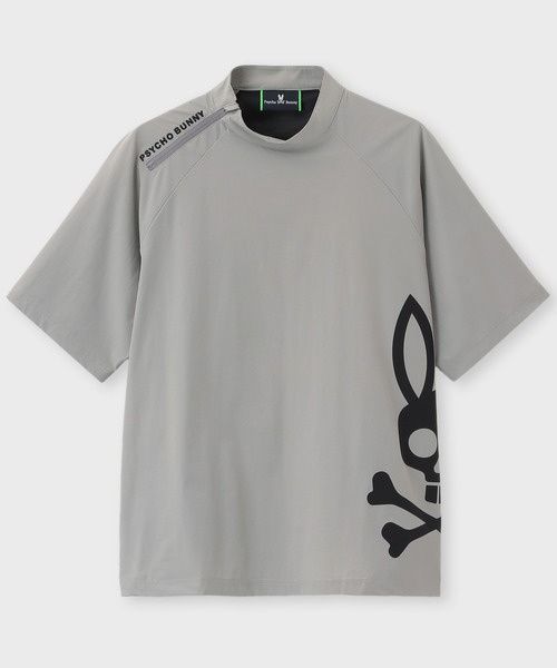 PSYCHO BUNNY GOLF BIG BUNNYロゴ モックネックTシャツ Psycho Bunny（サイコバニー） tシャツ 「GOLF」 リラックスフィット