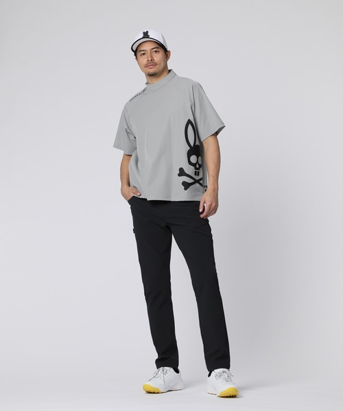 PSYCHO BUNNY GOLF BIG BUNNYロゴ モックネックTシャツ Psycho Bunny（サイコバニー） tシャツ 「GOLF」 リラックスフィット