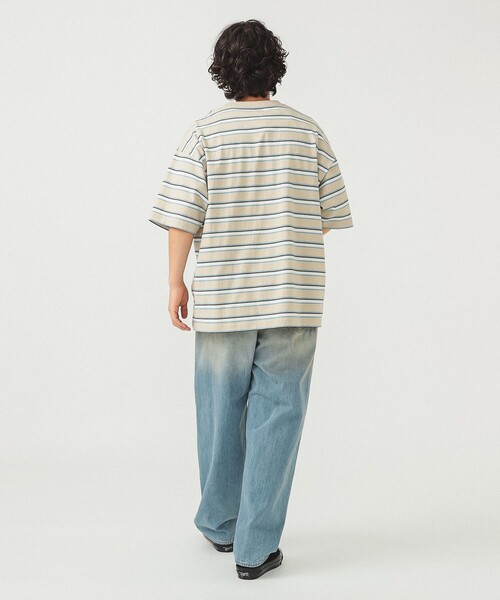メンズ ボーダー ニットTシャツ トゥモローランド メンズ TOMORROWLAND MEN TOMORROWLAND TRICOT