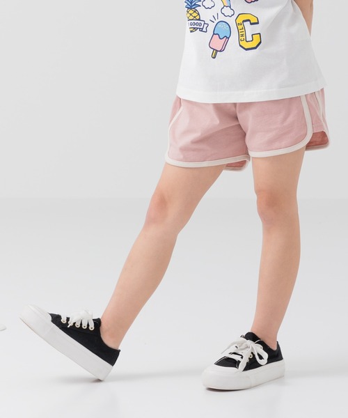 chil2 パンツ 綿100％ パイピングショートパンツ キッズ 子供服