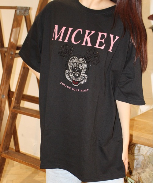 Disney tシャツ 「DISNEY/ディズニー」ラインストーン半袖T