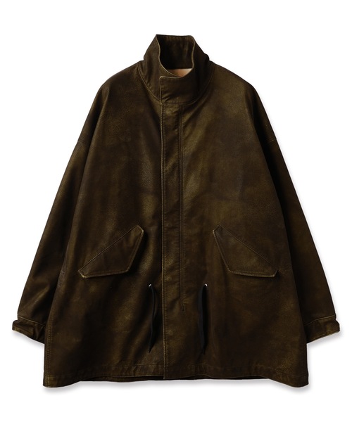 コート ジャケット FLOCKING ECO LEATHER COAT メンズ レディースの画像