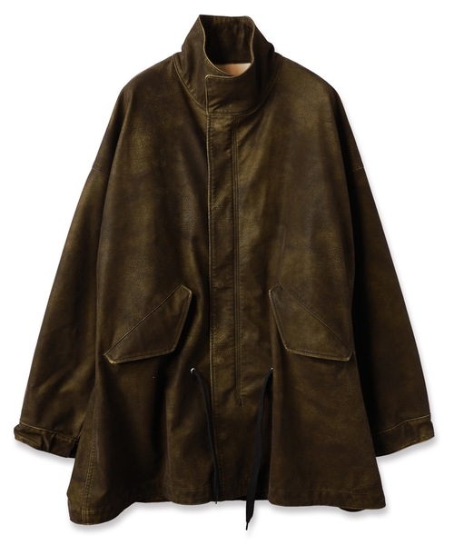 コート ジャケット FLOCKING ECO LEATHER COAT メンズ レディースの画像