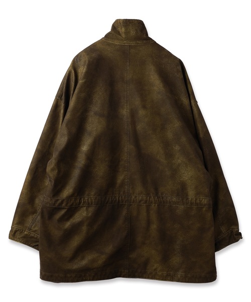 コート ジャケット FLOCKING ECO LEATHER COAT メンズ レディースの画像