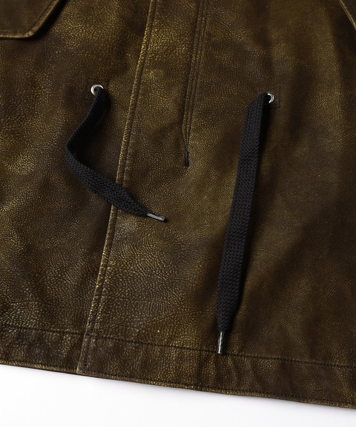 コート ジャケット FLOCKING ECO LEATHER COAT メンズ レディースの画像
