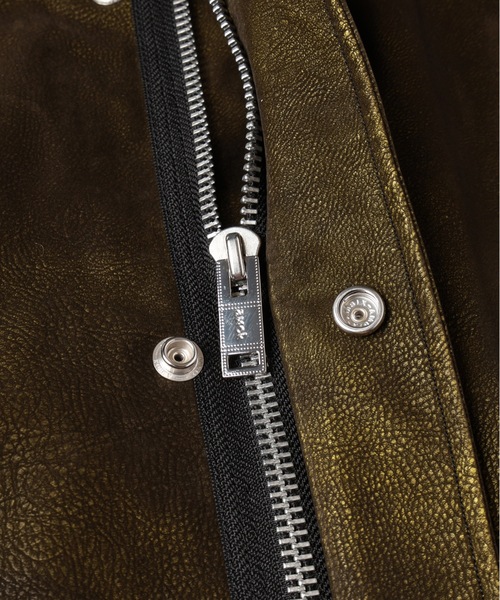 コート ジャケット FLOCKING ECO LEATHER COAT メンズ レディースの画像