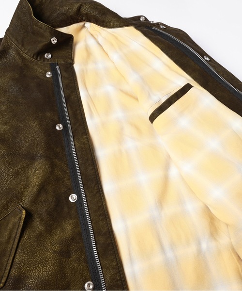 コート ジャケット FLOCKING ECO LEATHER COAT メンズ レディースの画像