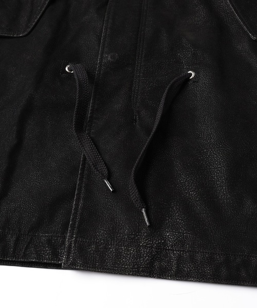 コート ジャケット FLOCKING ECO LEATHER COAT メンズ レディースの画像