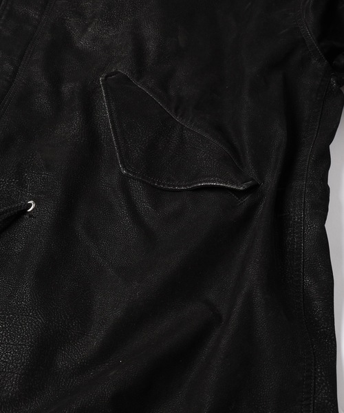 コート ジャケット FLOCKING ECO LEATHER COAT メンズ レディースの画像