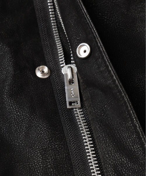 コート ジャケット FLOCKING ECO LEATHER COAT メンズ レディースの画像