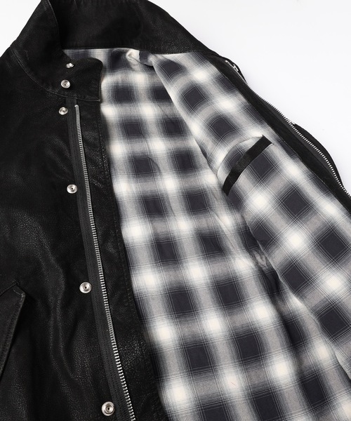 コート ジャケット FLOCKING ECO LEATHER COAT メンズ レディースの画像