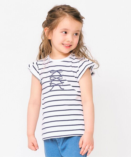 tシャツ 「WEB限定/ジュニア対応」袖フリルTシャツ/7days Style キッズ 子供服 女の子 | apres les cours | 03