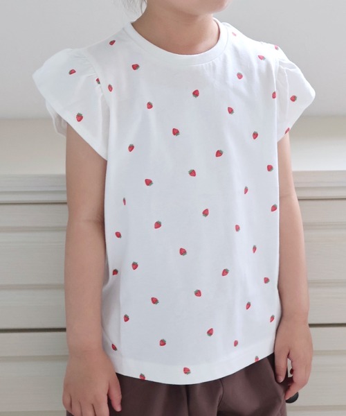 tシャツ 「WEB限定/ジュニア対応」袖フリルTシャツ/7days Style キッズ 子供服 女の子 | apres les cours