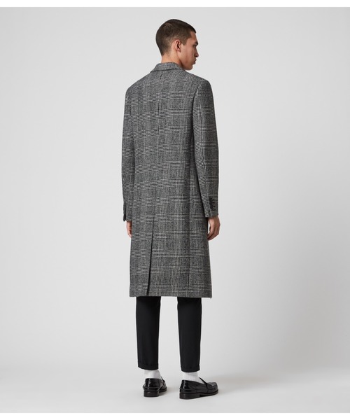 ALLSAINTS（オールセインツ） チェスターコート 38 ブラック×グレー