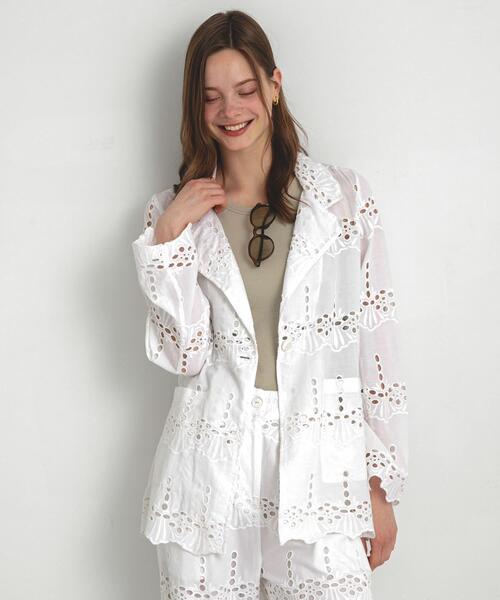 BLACKCOMMEdesGARCONS レースジャケット 中古・古着通販】COMME des GARCONS (コムデギャルソン) 断ち切り