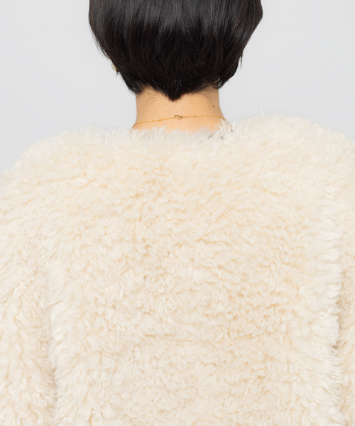 「Rouge vif」 ノーカラーコート - ベージュ レディース_画像3